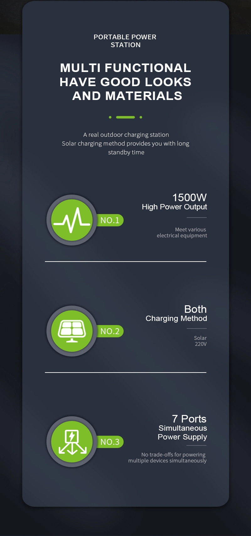 Outdoor Power Bank Portable Li-ion Energy Storage Power Supply