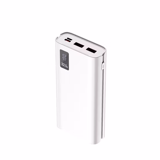 Regalo promozionale: batteria portatile ai polimeri da 10.000 mAh a ricarica rapida, power bank mobile con 3 cavi integrati, Typec, Micro-USB, Lightning