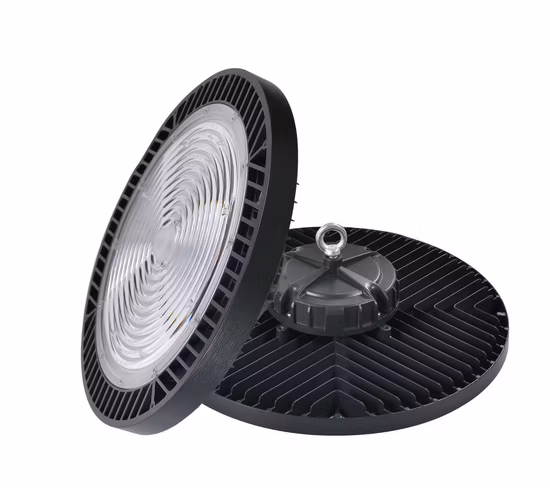 Lampada commerciale High Bay Factory Warehouse Illuminazione industriale Highbay Lampada a sospensione 100W 150W 200W UFO Highbay LED