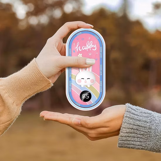 Ricarica Tesoro Strumento per massaggio facciale Scaldamani Scaldamani Tesoro Riscaldatore Mini scaldamani elettrico portatile per donne Bambini all'aperto